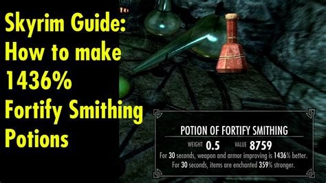 . . Skyrim fortify smithing recipe